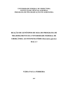 REA&Ccedil;&Atilde;O DE GEN&Oacute;TIPOS DE SOJA DO PROGRAMA