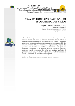 VI ENDITEC SOJA: DA PRODU&Ccedil;&Atilde;O NACIONAL AO