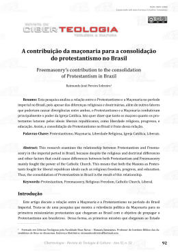 A contribui&ccedil;&atilde;o da ma&ccedil;onaria para a consolida&ccedil;&atilde;o do