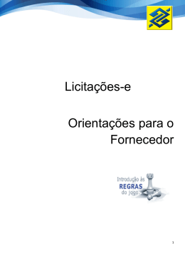 Licita&ccedil;&otilde;es-e Orienta&ccedil;&otilde;es para o Fornecedor