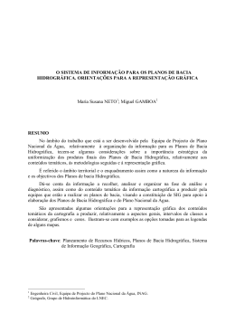 O SISTEMA DE INFORMA&Ccedil;&Atilde;O PARA OS PLANOS DE BACIA