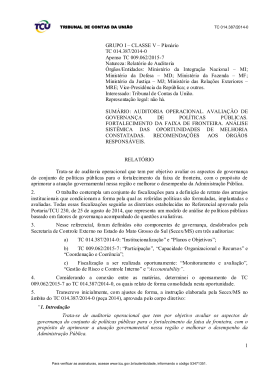 Ac&oacute;rd&atilde;o 2252/2015 - Plen&aacute;rio - Tribunal de Contas da Uni&atilde;o