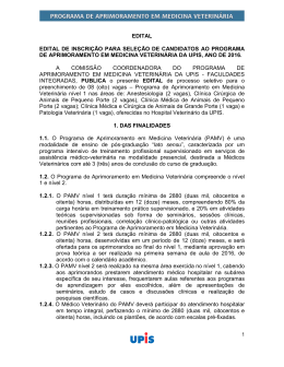 Edital para Sele&ccedil;&atilde;o de Candidatos