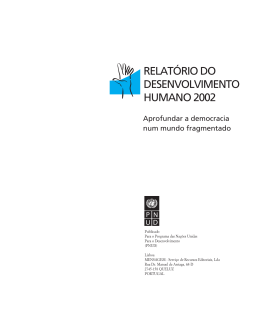 RELAT&Oacute;RIO DO DESENVOLVIMENTO HUMANO 2002