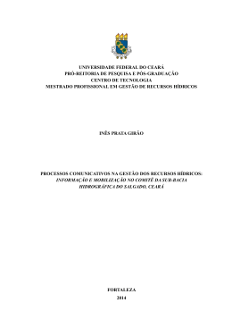 processos comunicativos na gest&atilde;o dos recursos h&iacute;dricos