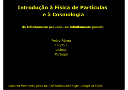 Introdu&ccedil;&atilde;o &agrave; F&iacute;sica de Part&iacute;culas &ccedil; e &agrave; Cosmologia - Indico