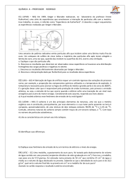 QUÍMICA A – PROFESSOR RODRIGO