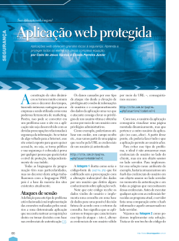 Aplica&ccedil;&atilde;o web protegida