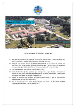Provas PAVE 2013-2015