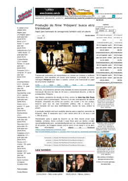 Produ&ccedil;&atilde;o do filme `Pr&oacute;sp...al - Guia Gay S&atilde;o Paulo