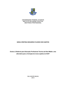 DiSS GEISA - RI UFBA - Universidade Federal da Bahia