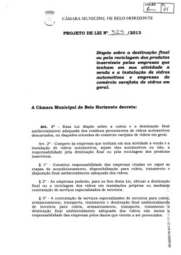 Projeto de Lei - Vereador Sergio Fernando