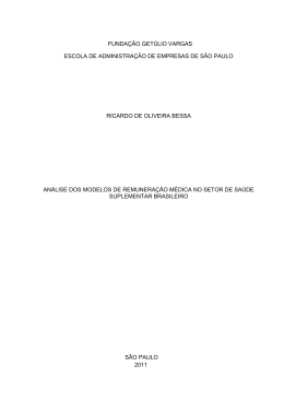 fee for service - Sistema de Bibliotecas FGV