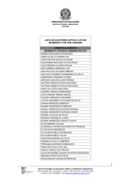 Anexo II - segmento TAE - Instituto Federal de Educa&ccedil;&atilde;o, Ci&ecirc;ncia e