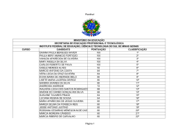 Planilha1 Página 1 MINISTÉRIO DA EDUCAÇÃO SECRETARIA DE