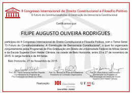filipe augusto oliveira rodrigues - II Congresso Internacional de