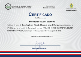 RAPHAELA DE OLIVEIRA RODRIGUES Participou do - FMT-AM