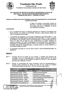 FUNDASP N&ordm; 01/2012 - PUC-SP