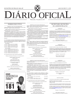 18 de junho de 2015 - Prefeitura de Piracicaba