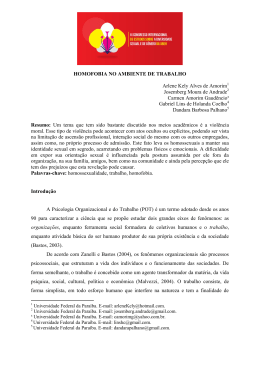 Homofobia no ambiente de trabalho - CCHLA