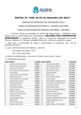 EDITAL N.&deg; 048, de 02 de dezembro de 2014