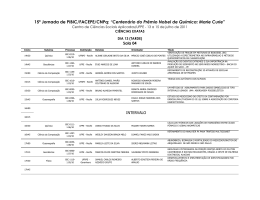 15&ordf; Jornada PIBIC-FACEPE (hor&aacute;rio) 110620