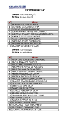 FORMANDOS 2010/2º CURSO: ADMINISTRAÇÃO