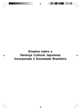 Ensaios sobre a Heran&ccedil;a Cultural Japonesa Incorporada &agrave;