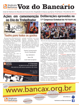 Voz do Banc&aacute;rio - Edi&ccedil;&atilde;o 156