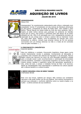 AQUISI&Ccedil;&Atilde;O DE LIVROS