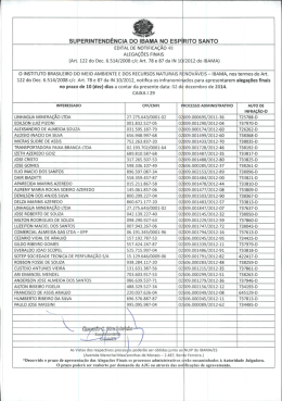Edital de Notifica&ccedil;&atilde;o 48 - Ibama ES 03-12-2014