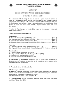 Acta Nº 27 - Junta de Freguesia de Santa Marinha e São Pedro da