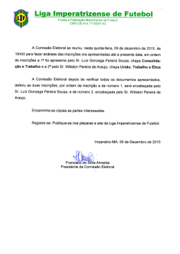 Decisão Comissão Eleitoral