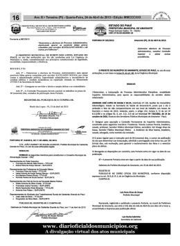 16 - Diário Oficial dos Municípios