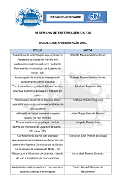 Resultado dos trabalhos aprovados