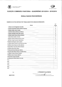 Resultados provis&oacute;rios - C&acirc;mara Municipal de Azambuja