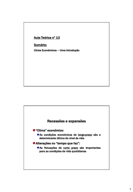 Recess&otilde;es e expans&otilde;es
