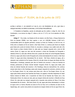 Decreto n&deg; 70.694, de 8 de junho de 1972
