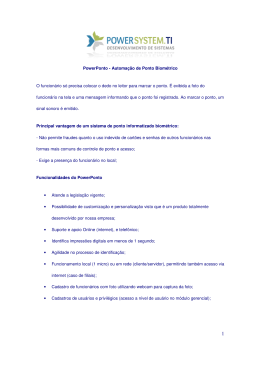 PowerPonto - Automação de Ponto Biométrico O