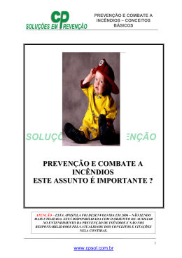 preven&ccedil;&atilde;o e combate a inc&ecirc;ndios este assunto &eacute;