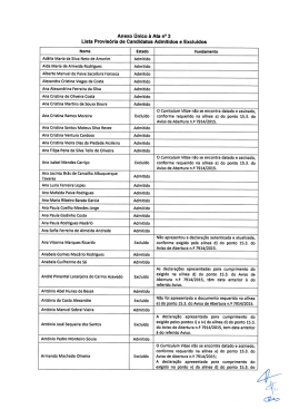 Anexo &Uacute;nico &agrave; Ata n&ordm; 2