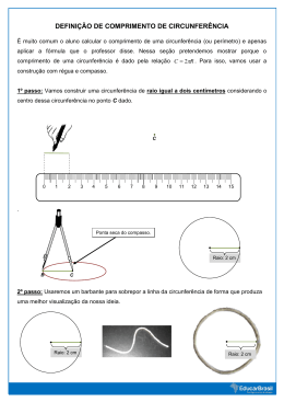 DEFINI&Ccedil;&Atilde;O DE COMPRIMENTO DE CIRCUNFER&Ecirc;NCIA