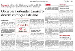 Obra para estender trensurb