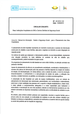 Circular Conjunta n.&ordm; 3/ACSS/ISS de 10 de Setembro