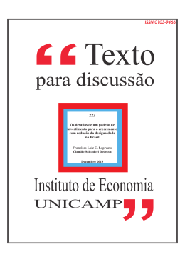 ISSN 0103-9466 223 - Instituto de Economia