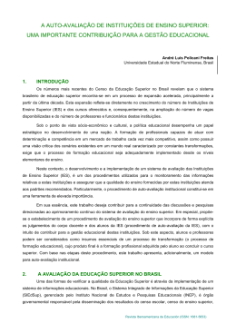 a auto-avalia&ccedil;&atilde;o de institui&ccedil;&otilde;es de ensino superior