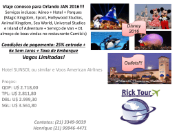 Viaje conosco para Orlando JAN 2016!!!