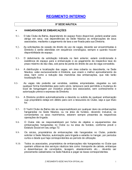 REGIMENTO INTERNO - Yacht Clube da Bahia