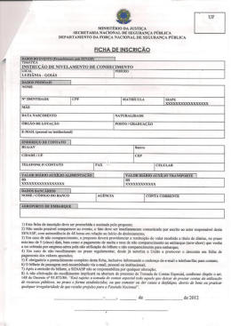 Ficha de Inscrição e anexos