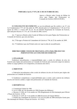 PORTARIA Cmt Ex N&ordm; 871, DE 11 DE OUTUBRO DE 2012